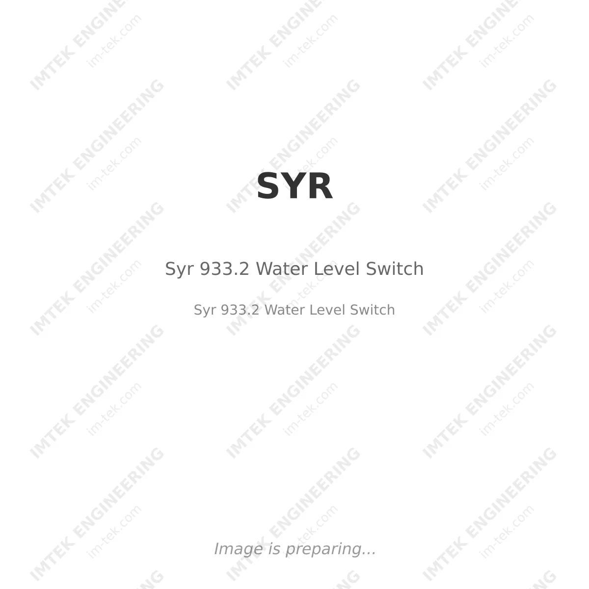 SYR Syr 933.2 Water Level Switch - Syr 933.2 Water Level Switch