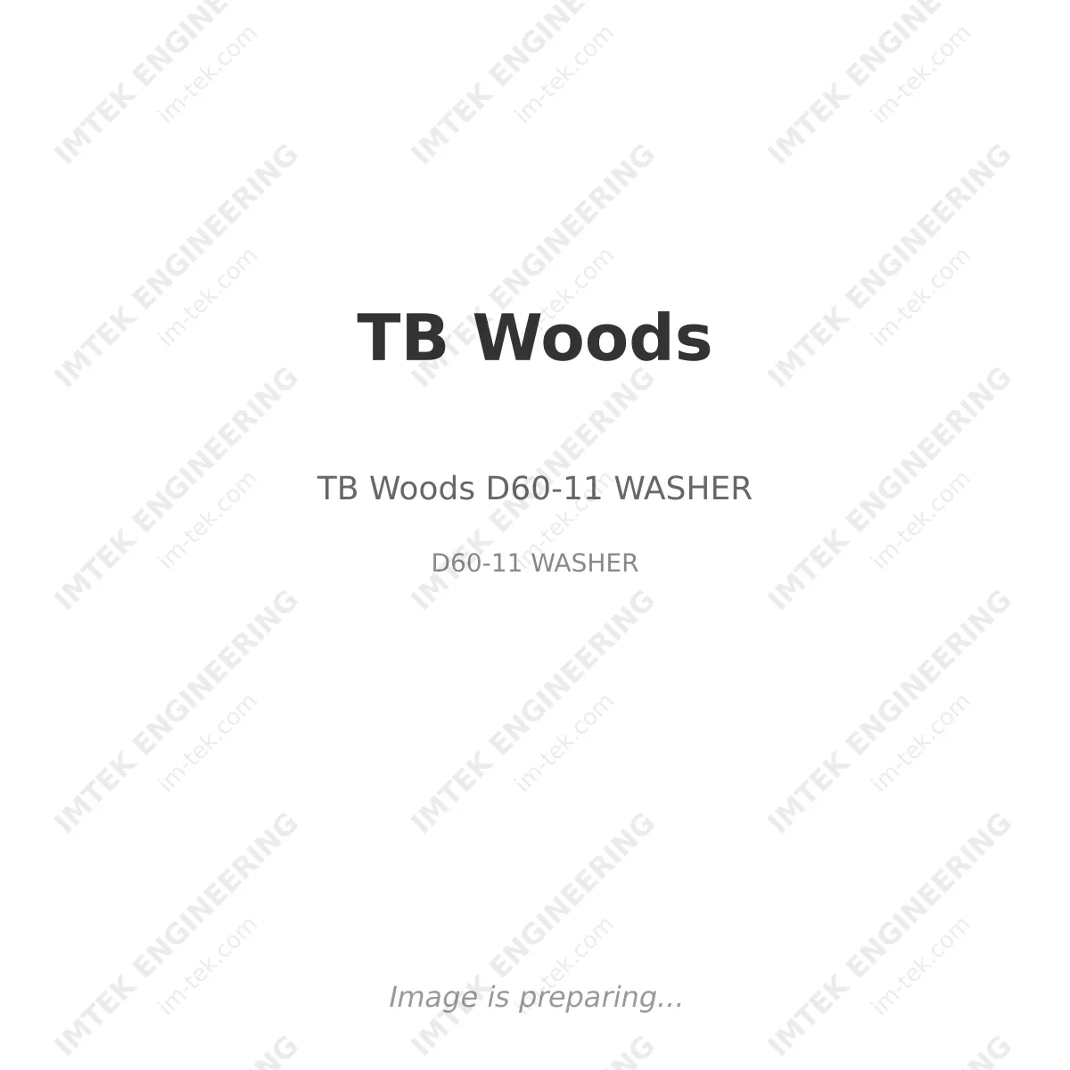 TB Woods TB Woods D60-11 WASHER - D60-11 WASHER