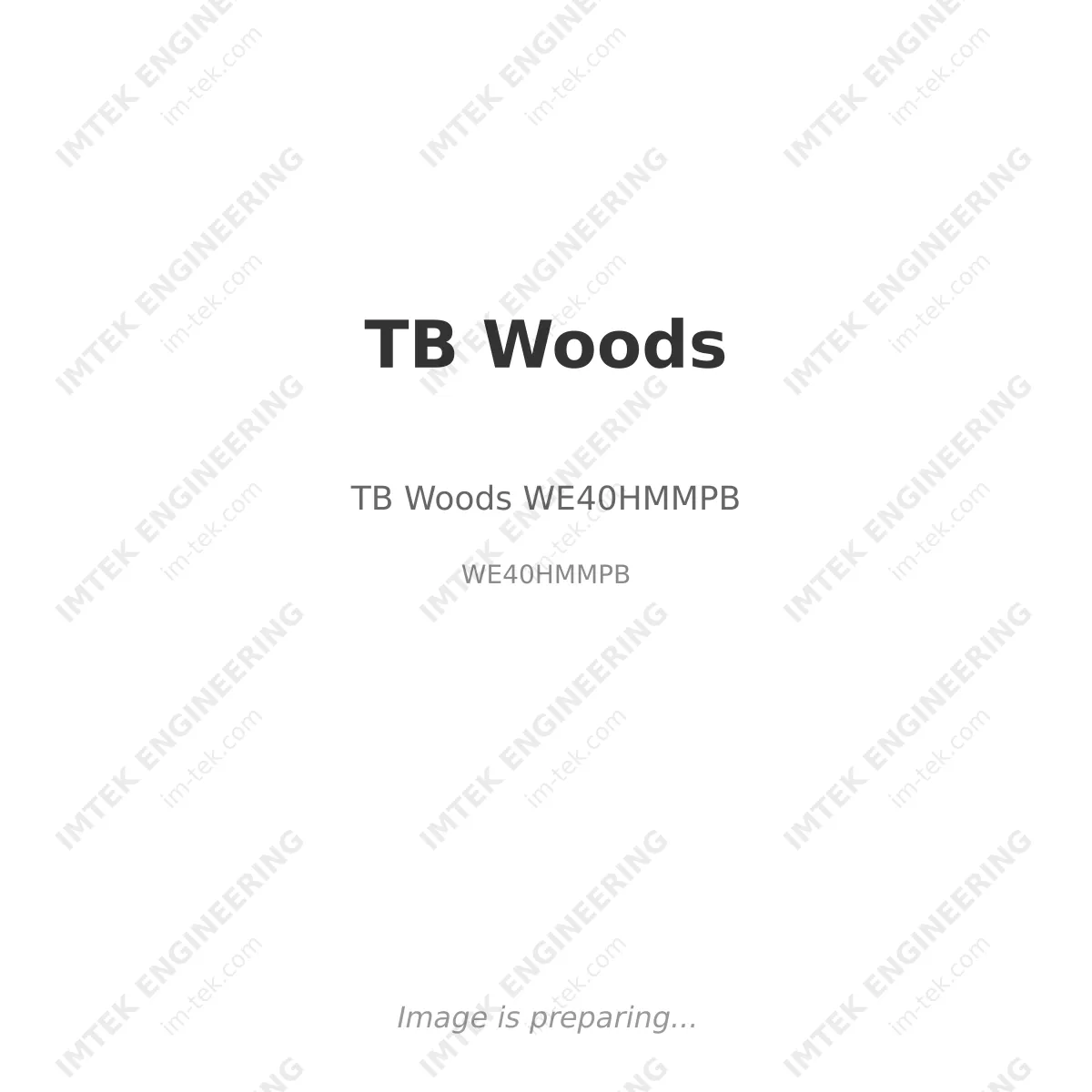 TB Woods TB Woods WE40HMMPB - WE40HMMPB