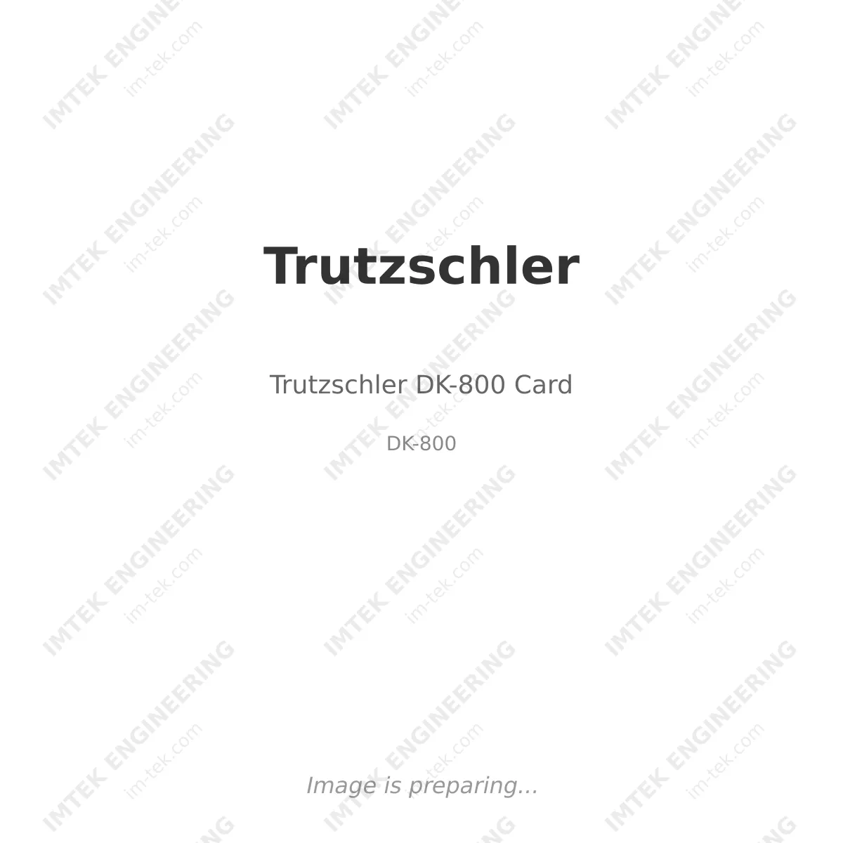 Trutzschler Trutzschler DK-800 Card - DK-800