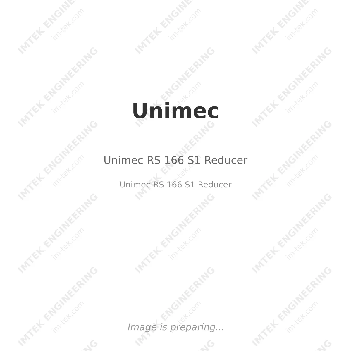 Unimec Unimec RS 166 S1 Reducer - Unimec RS 166 S1 Reducer