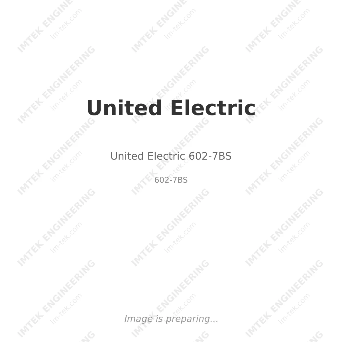 United Electric United Electric 602-7BS - 602-7BS