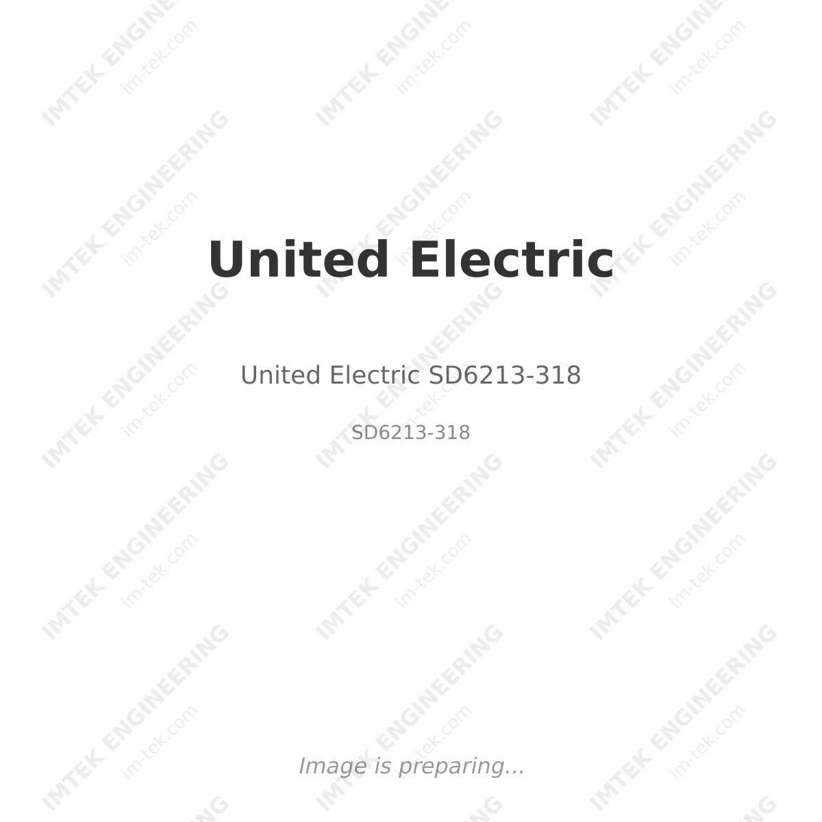 United Electric United Electric SD6213-318 - SD6213-318