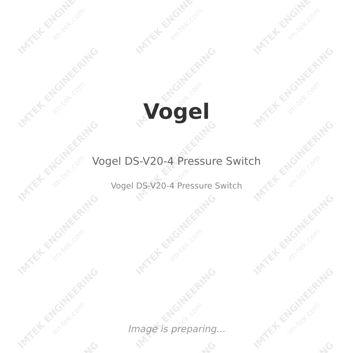Vogel Vogel DS-V20-4 Pressure Switch - Vogel DS-V20-4 Pressure Switch