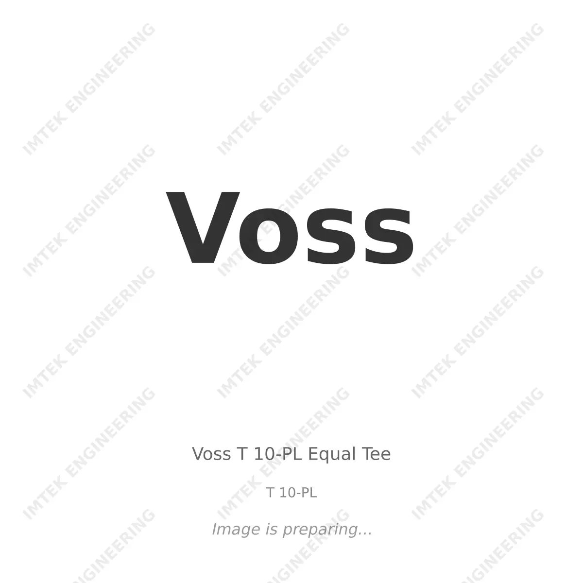 Voss Voss T 10-PL Equal Tee - T 10-PL
