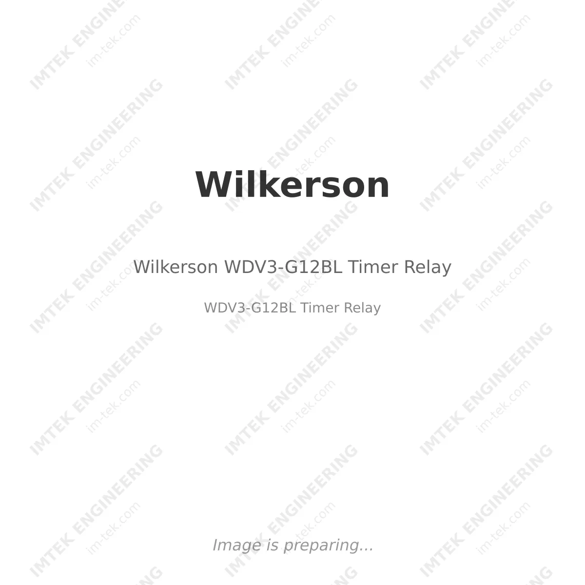 Wilkerson Wilkerson WDV3-G12BL Timer Relay - WDV3-G12BL Timer Relay