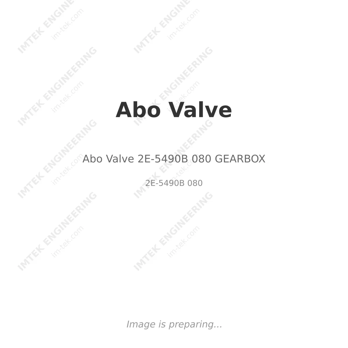 Abo Valve Abo Valve 2E-5490B 080 GEARBOX - 2E-5490B 080