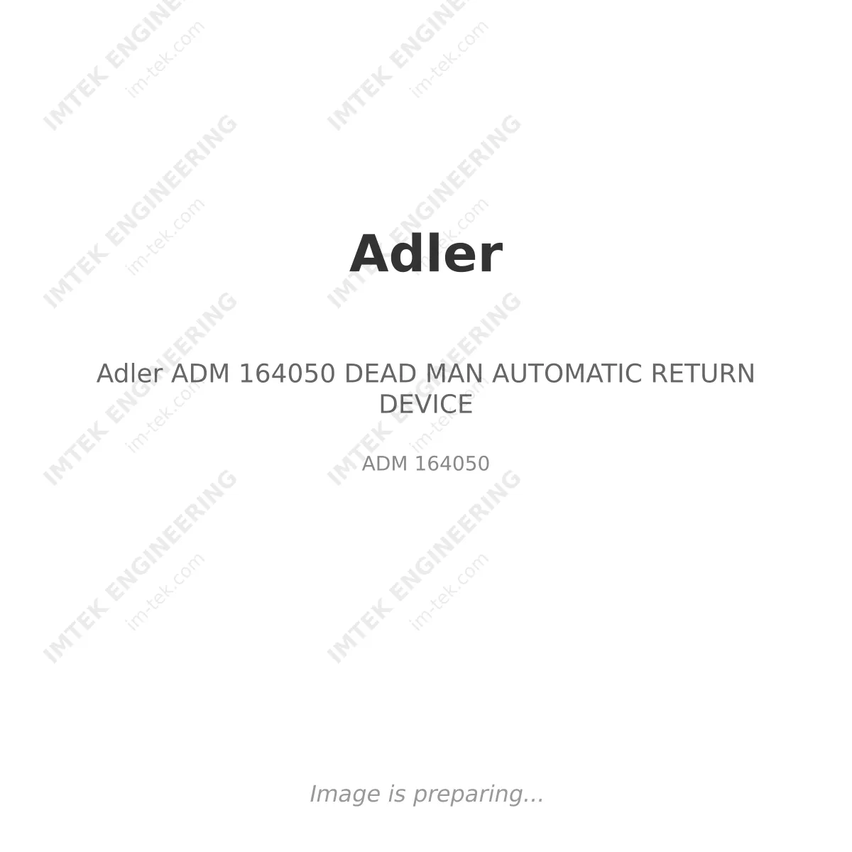 Adler Adler ADM 164050 DEAD MAN AUTOMATIC RETURN DEVICE - ADM 164050