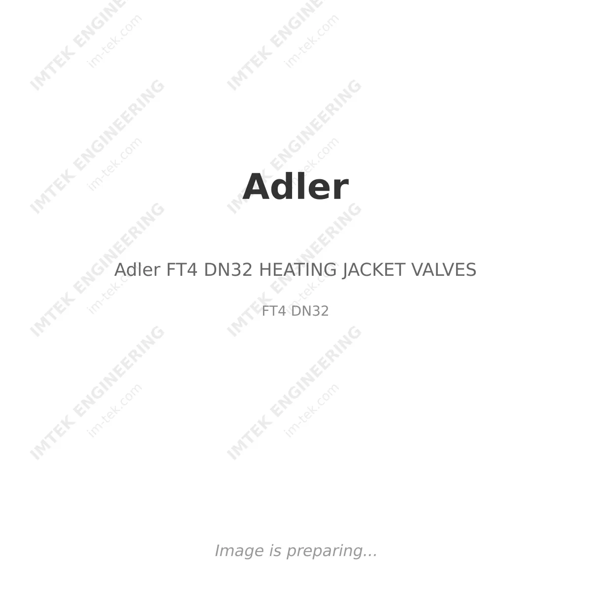 Adler Adler FT4 DN32 HEATING JACKET VALVES - FT4 DN32
