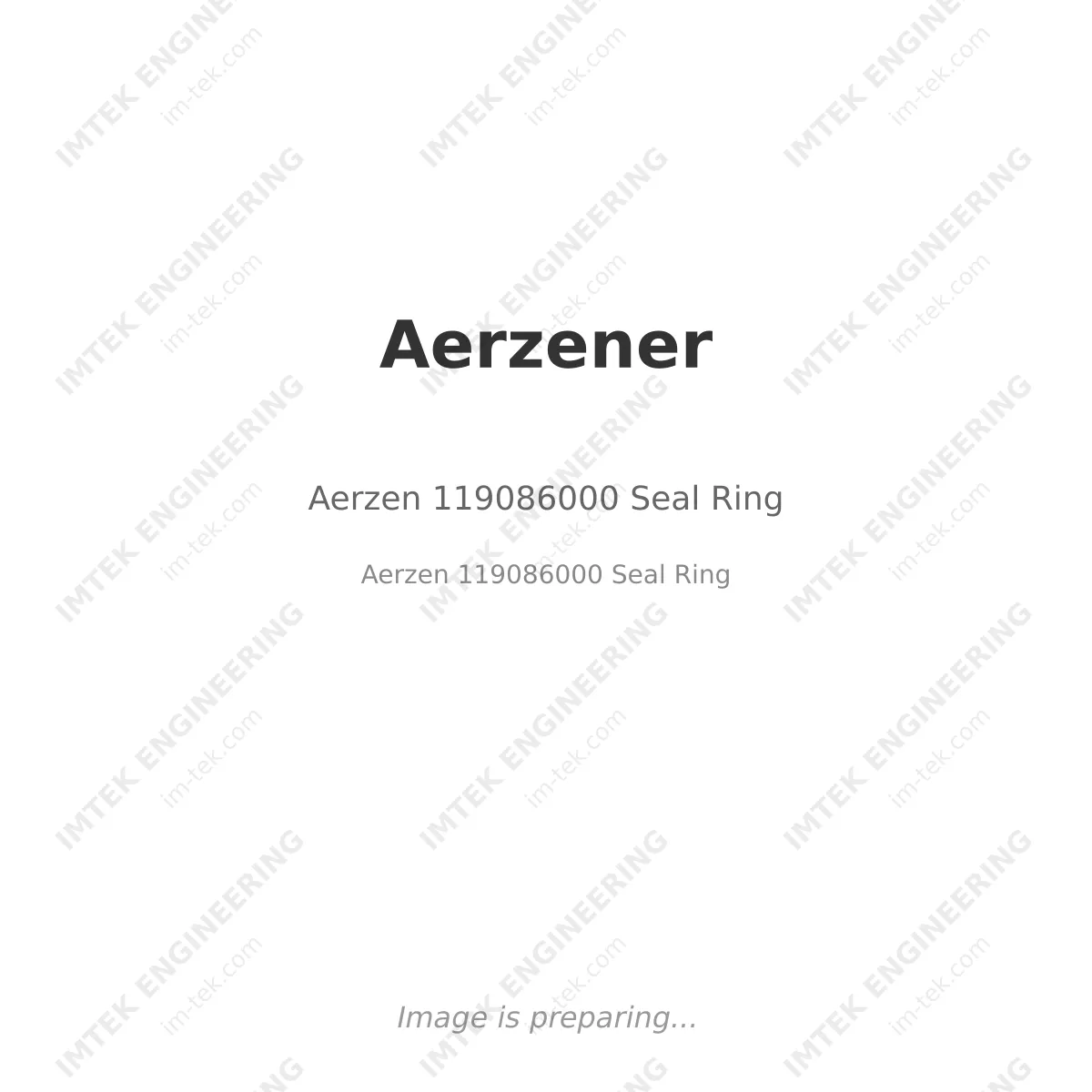 Aerzener Aerzen 119086000 Seal Ring - Aerzen  119086000   Seal Ring