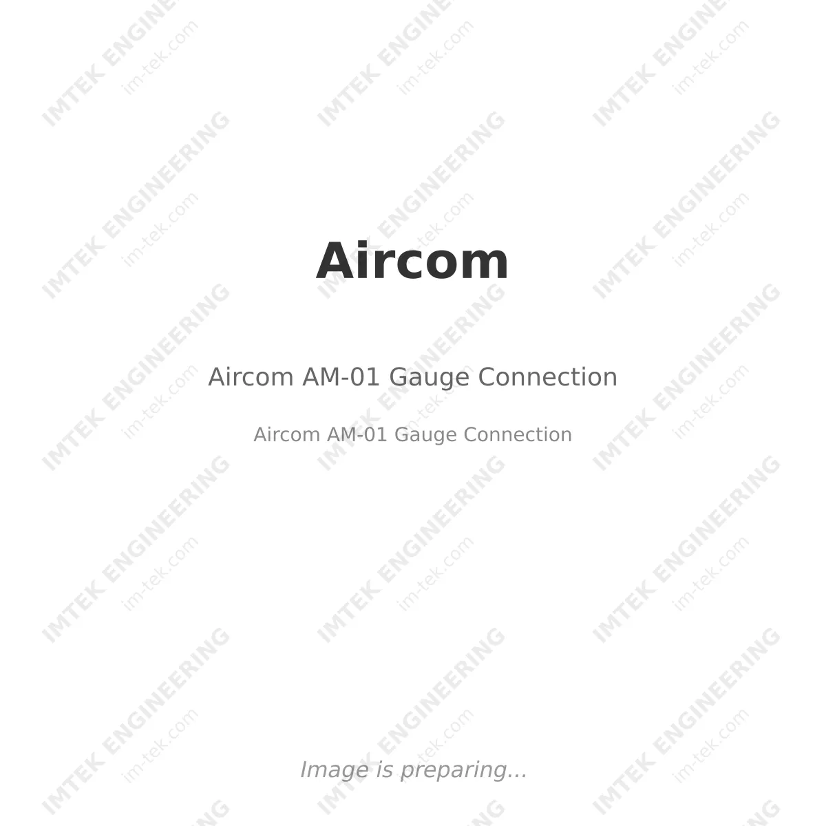 Aircom Aircom AM-01 Gauge Connection - Aircom AM-01 Gauge Connection