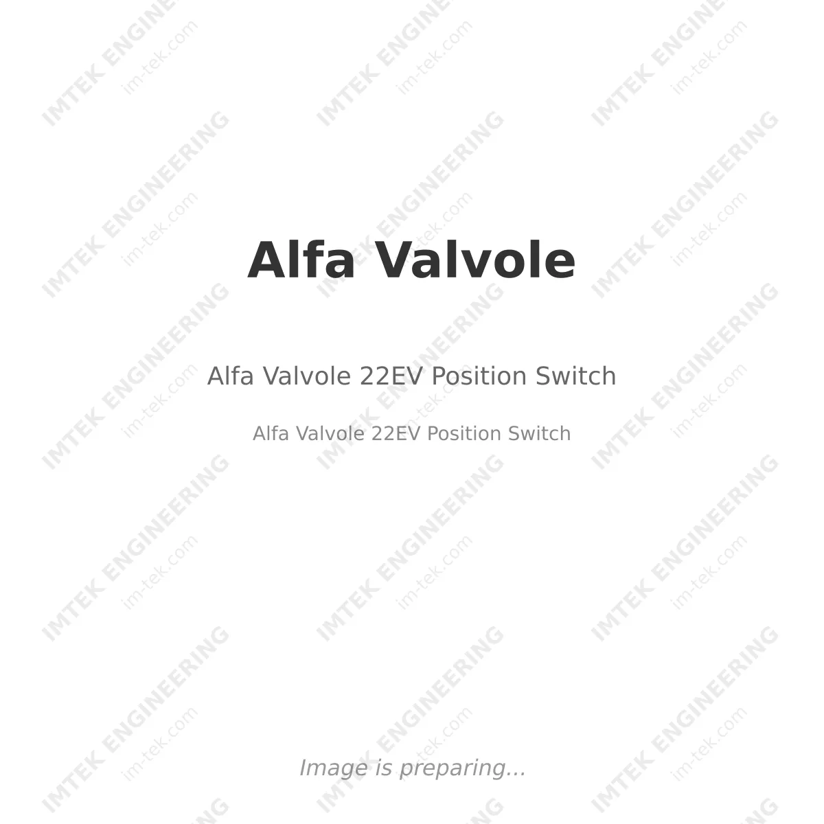 Alfa Valvole Alfa Valvole 22EV Position Switch - Alfa Valvole 22EV Position Switch