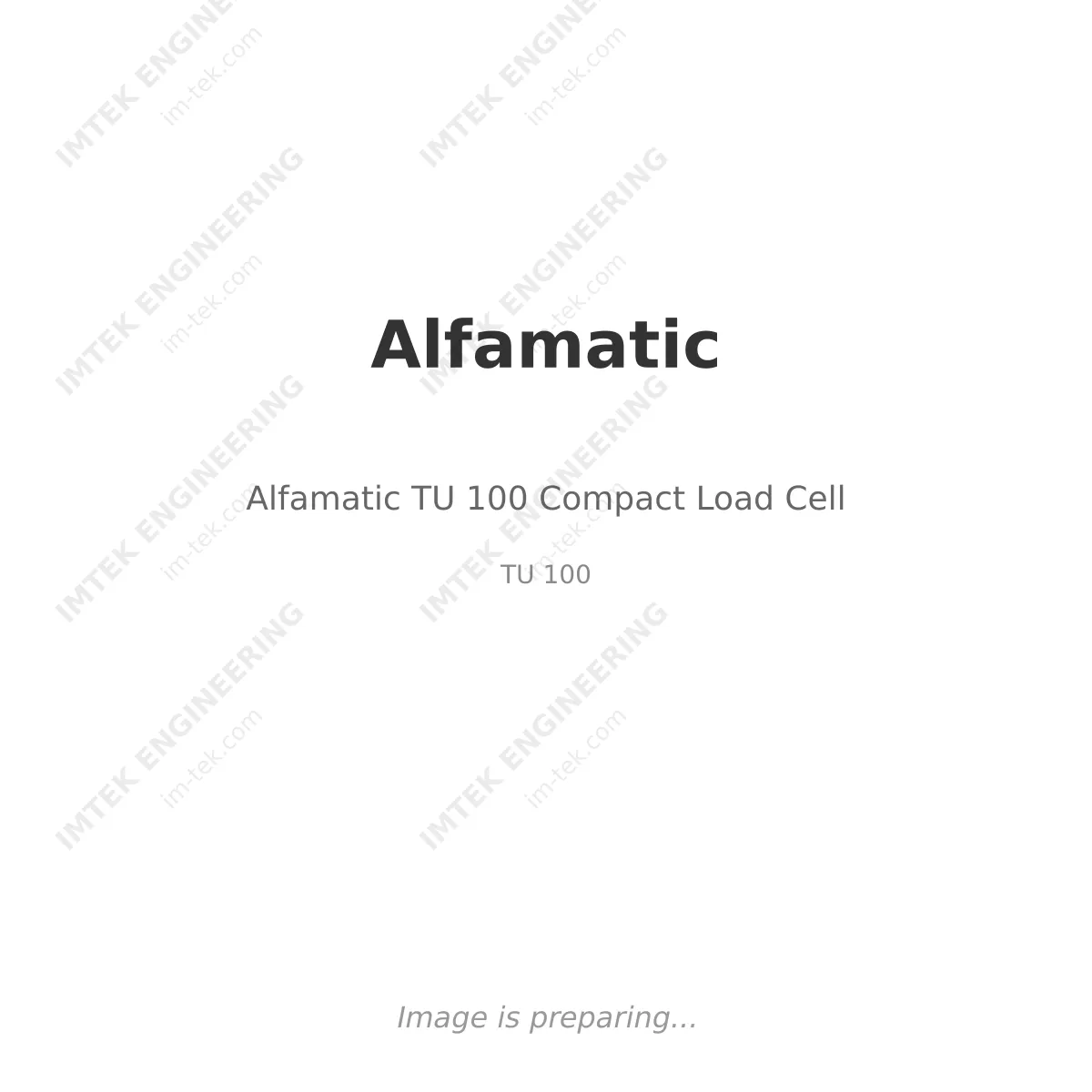 Alfamatic Alfamatic TU 100 Compact Load Cell - TU 100