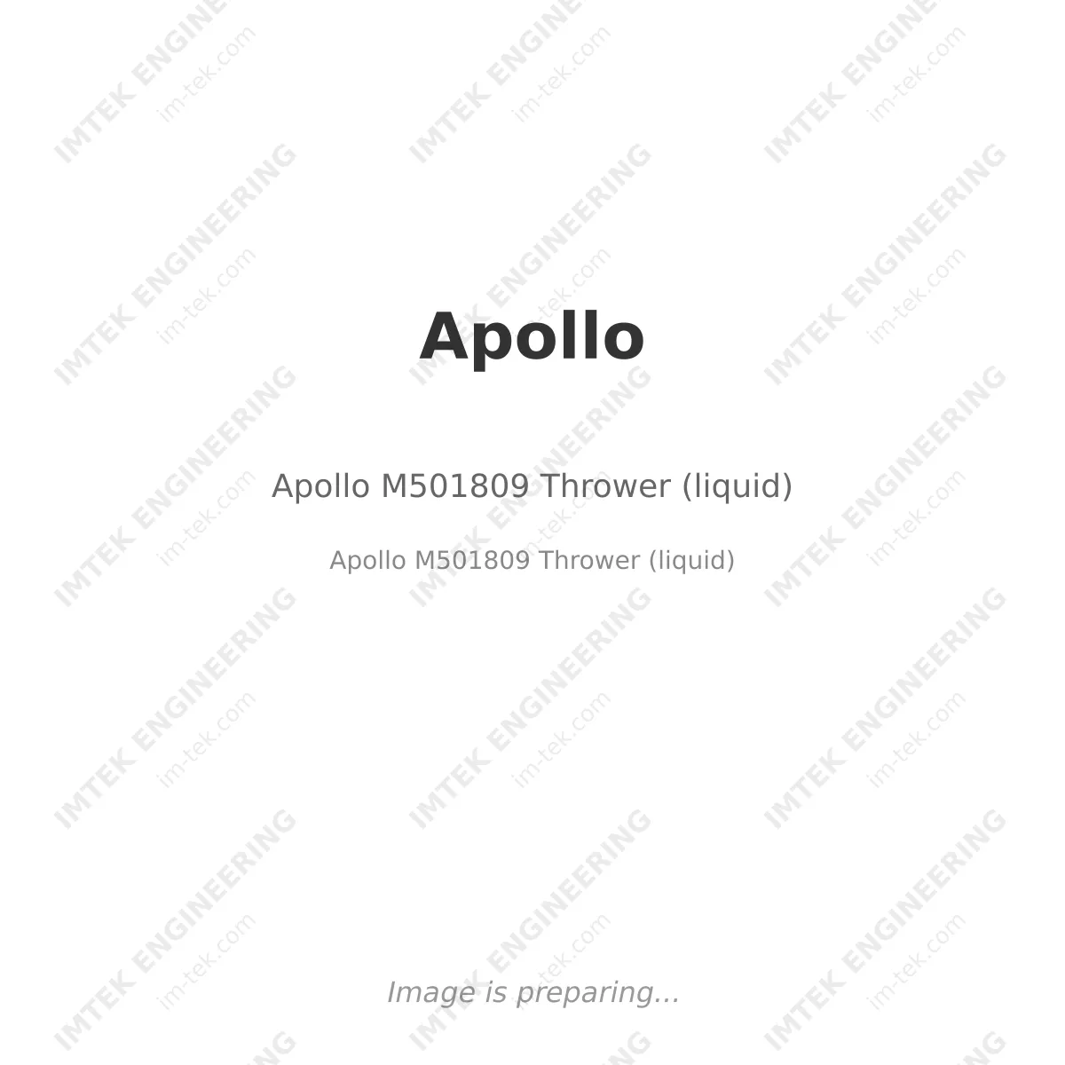 Apollo Apollo M501809 Thrower (liquid) - Apollo M501809  Thrower (liquid)