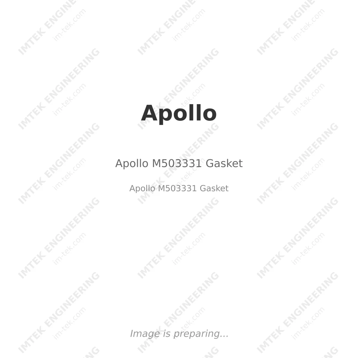 Apollo Apollo M503331 Gasket - Apollo M503331 Gasket