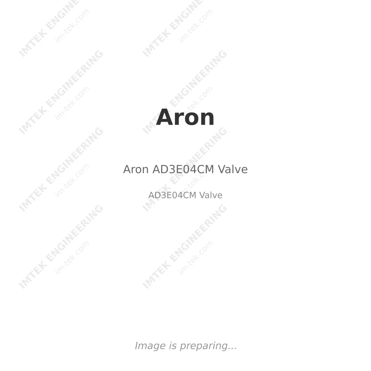 Aron Aron AD3E04CM Valve - AD3E04CM Valve