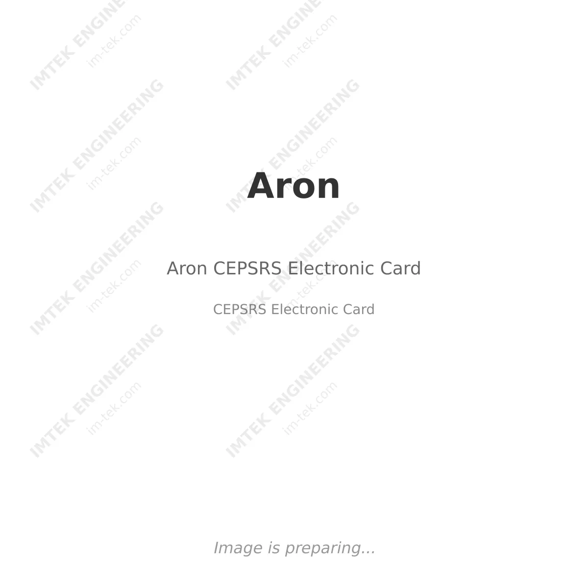 Aron Aron CEPSRS Electronic Card - CEPSRS Electronic Card