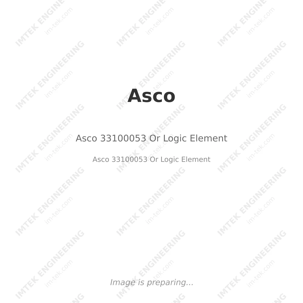 Asco Asco 33100053 Or Logic Element - Asco 33100053 Or Logic Element