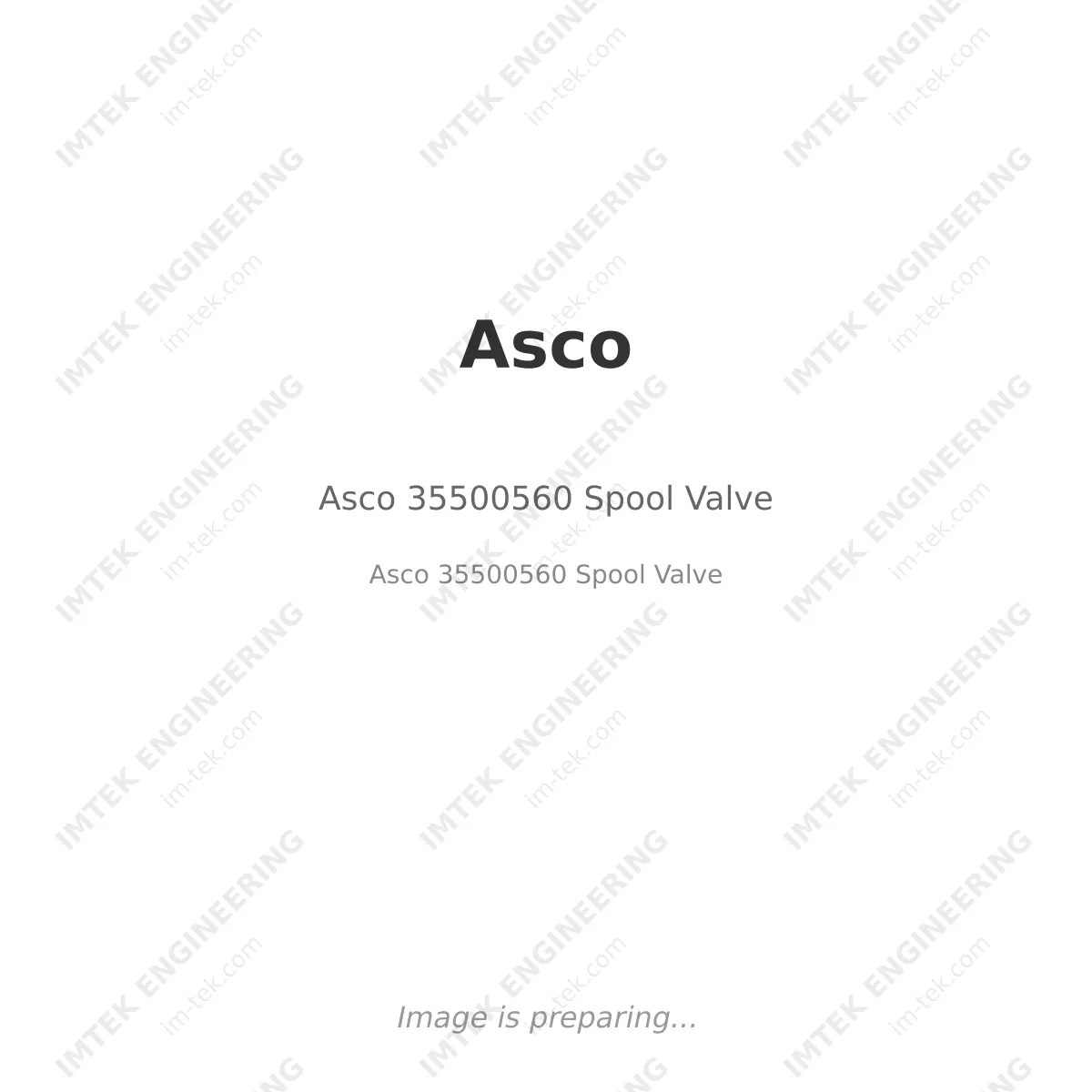 Asco Asco 35500560 Spool Valve - Asco 35500560 Spool Valve