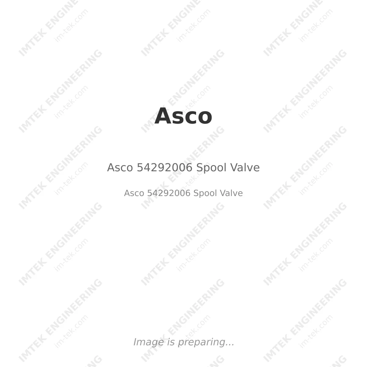 Asco Asco 54292006 Spool Valve - Asco 54292006 Spool Valve