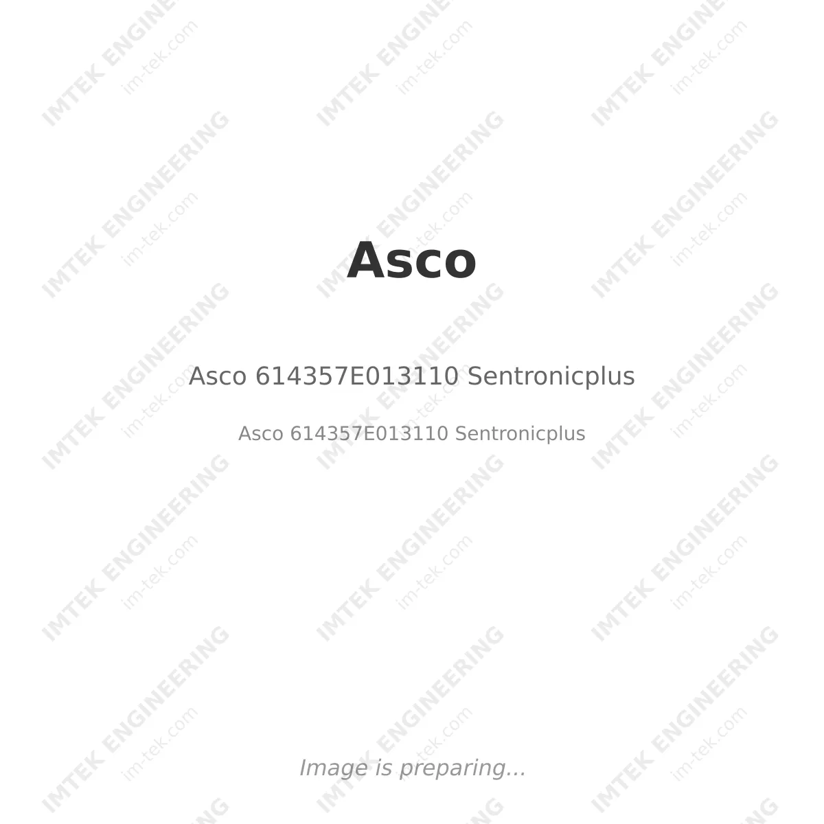 Asco Asco 614357E013110 Sentronicplus - Asco 614357E013110 Sentronicplus