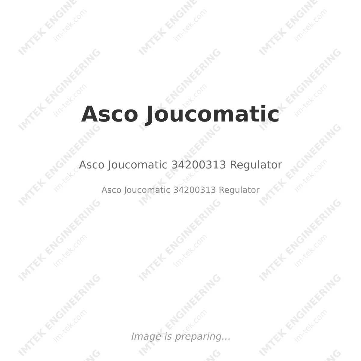 Asco Joucomatic Asco Joucomatic 34200313 Regulator - Asco Joucomatic 34200313 Regulator