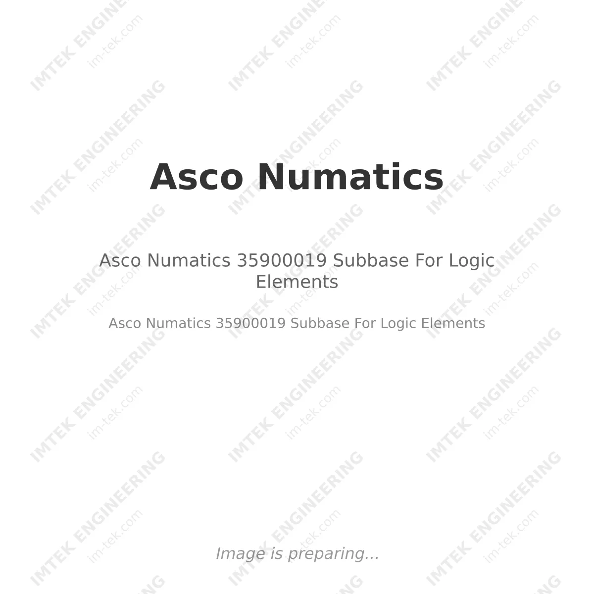 Asco Numatics Asco Numatics 35900019 Subbase For Logic Elements - Asco Numatics 35900019 Subbase For Logic Elements