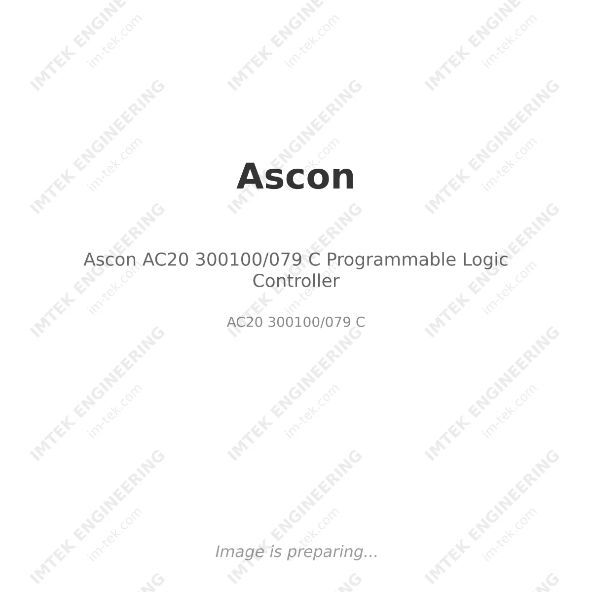 Ascon Ascon AC20 300100/079 C Programmable Logic Controller - AC20 300100/079 C