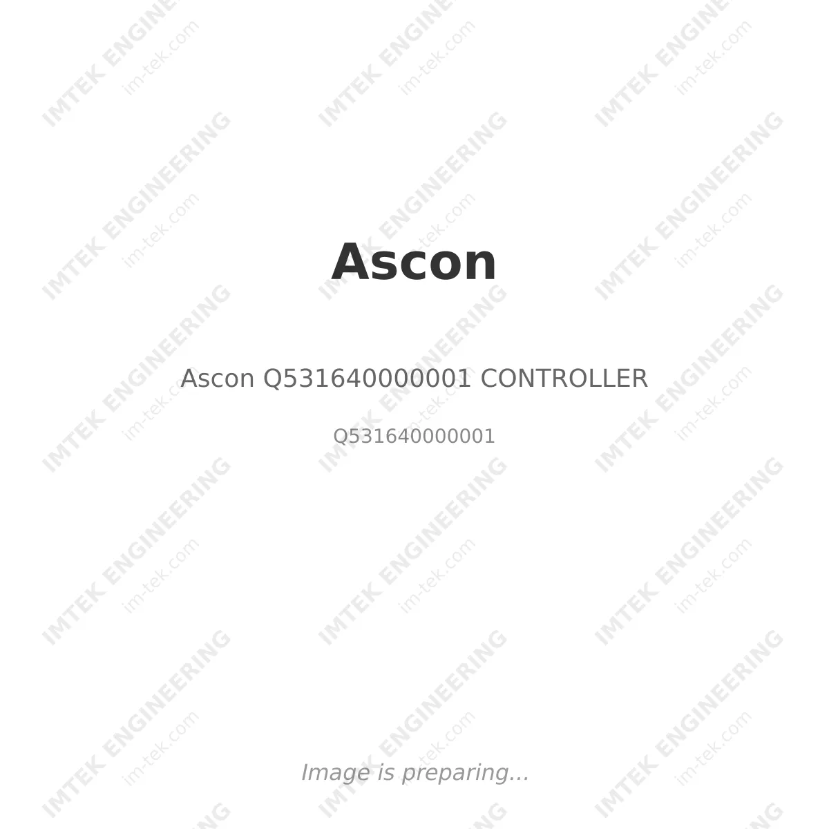 Ascon Ascon Q531640000001 CONTROLLER - Q531640000001