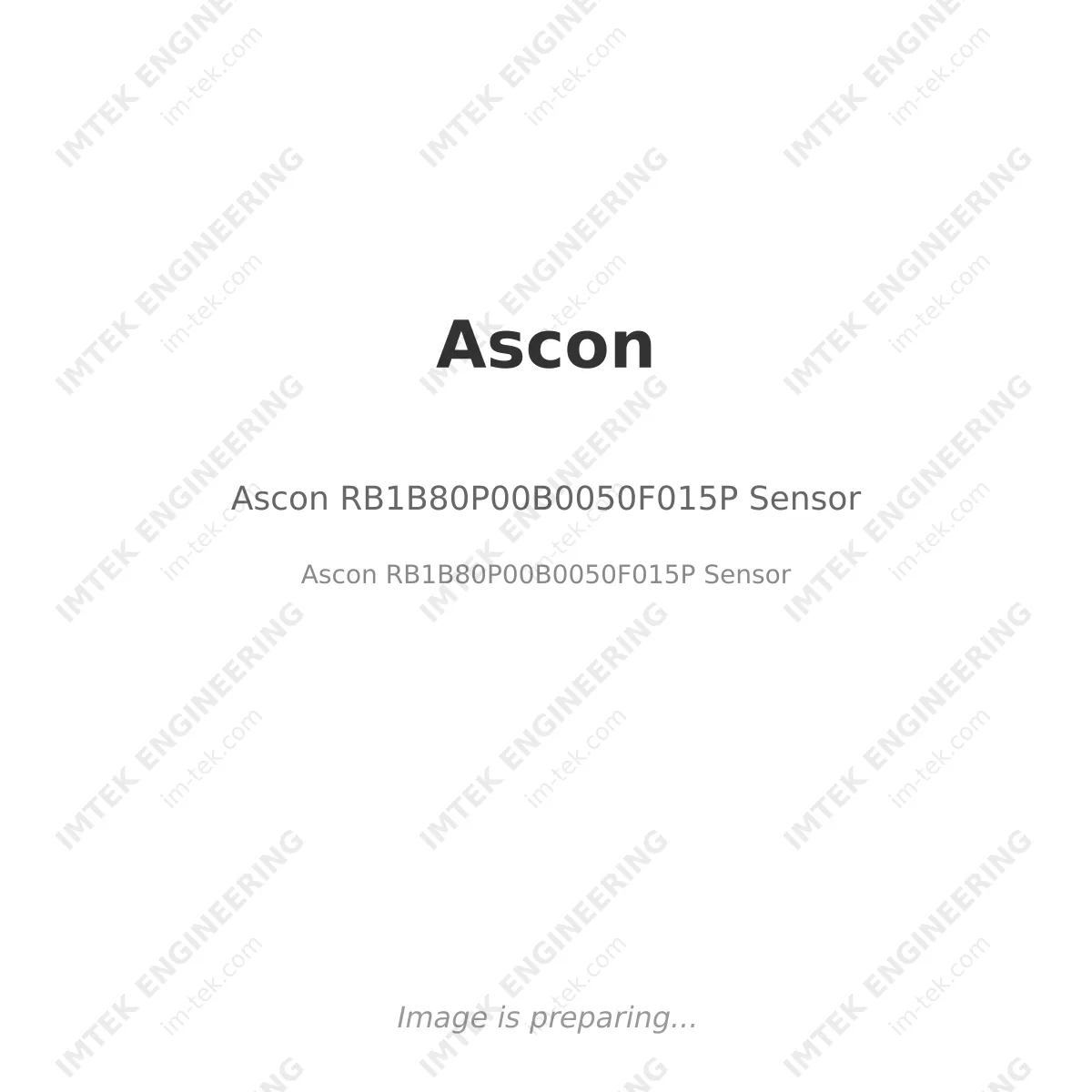Ascon Ascon RB1B80P00B0050F015P Sensor - Ascon RB1B80P00B0050F015P Sensor