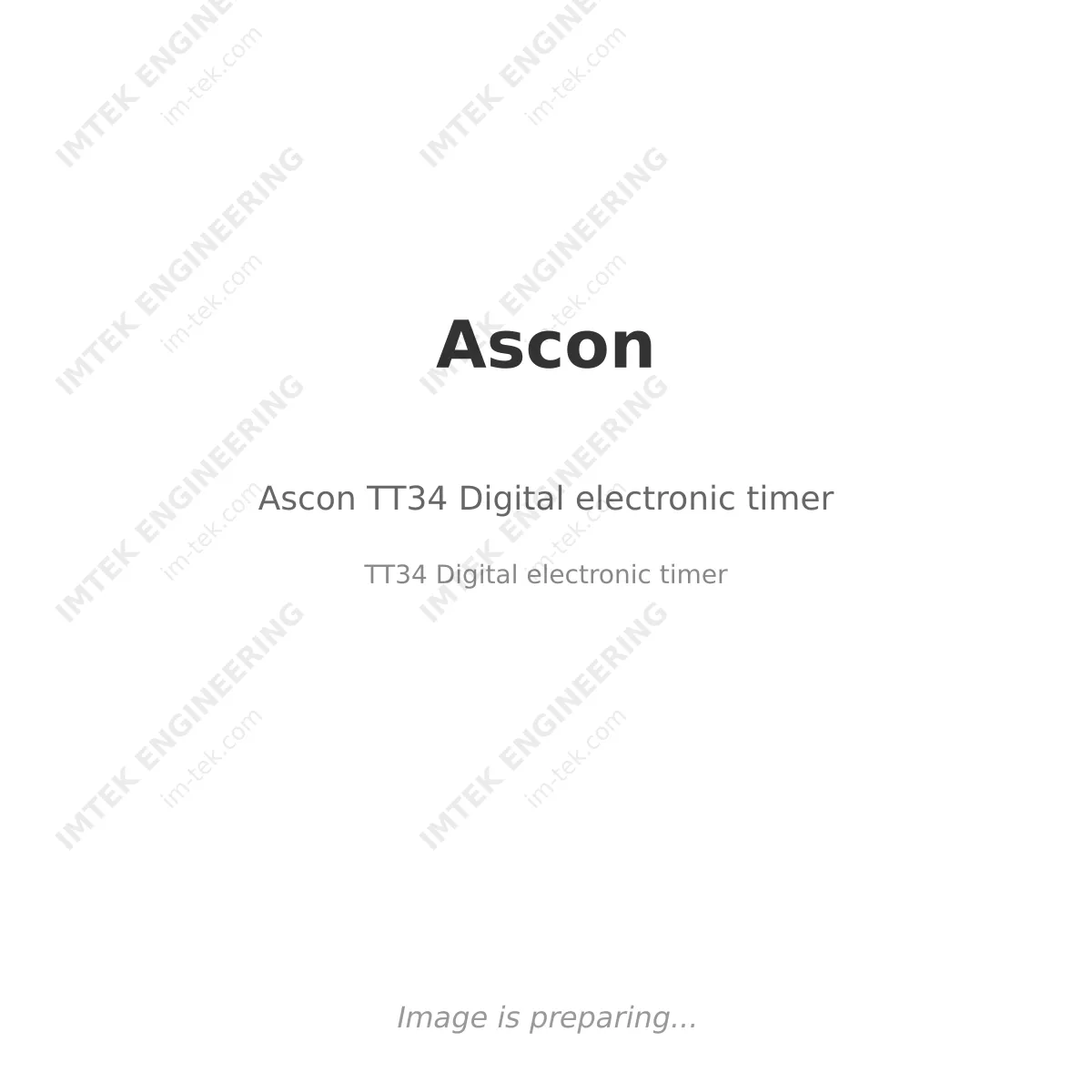 Ascon Ascon TT34 Digital electronic timer - TT34 Digital electronic timer