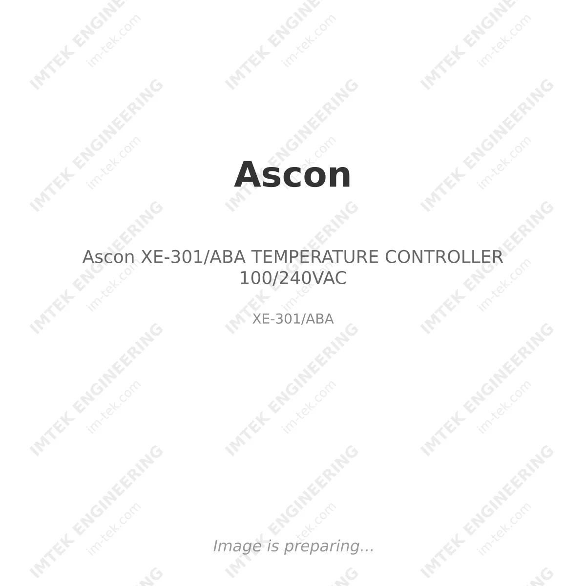 Ascon Ascon XE-301/ABA TEMPERATURE CONTROLLER 100/240VAC - XE-301/ABA