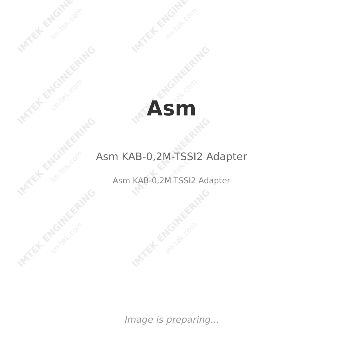 Asm Asm KAB-0,2M-TSSI2 Adapter - Asm KAB-0,2M-TSSI2 Adapter