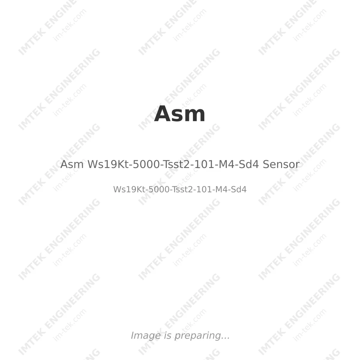 Asm Asm Ws19Kt-5000-Tsst2-101-M4-Sd4 Sensor - Ws19Kt-5000-Tsst2-101-M4-Sd4