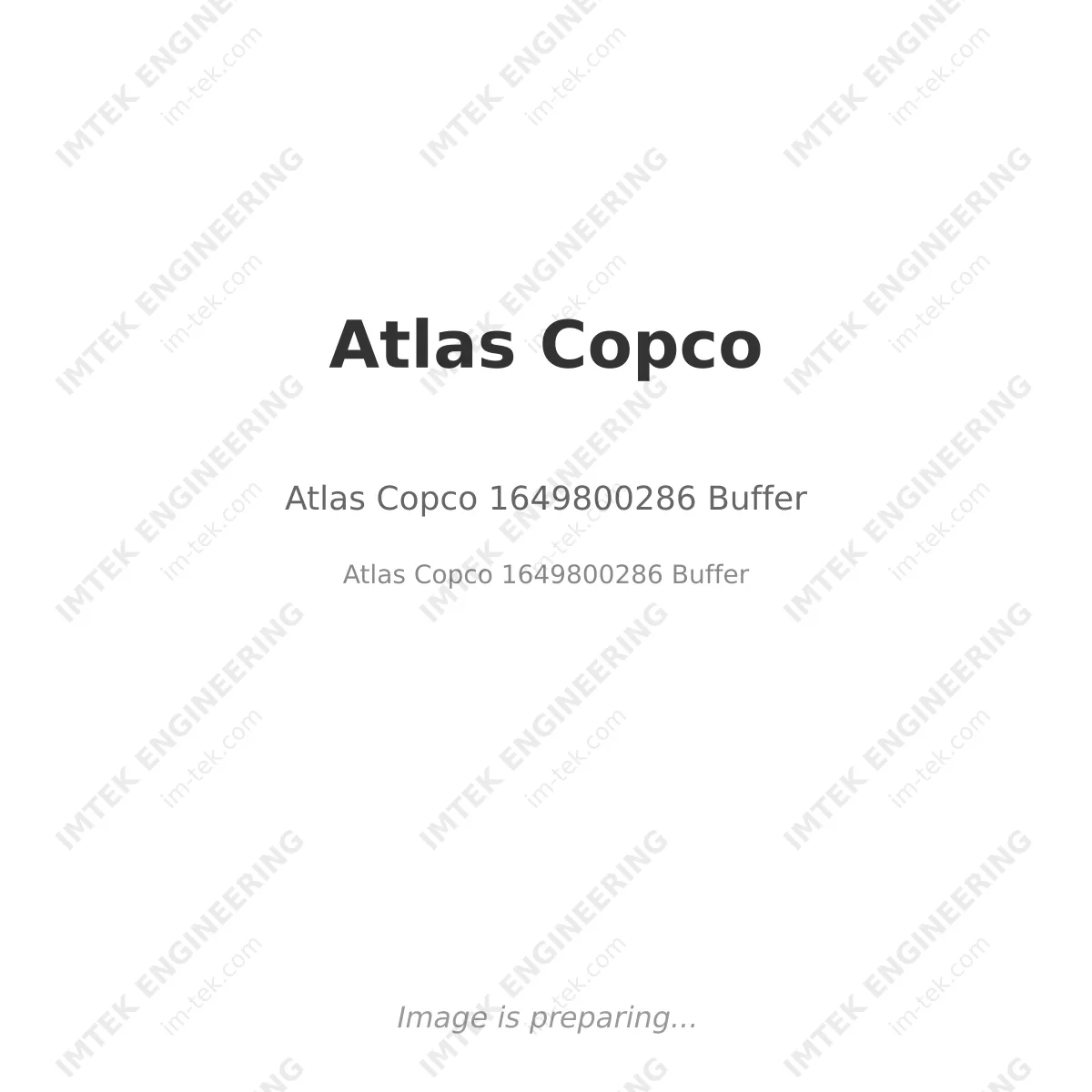 Atlas Copco Atlas Copco 1649800286 Buffer - Atlas Copco 1649800286 Buffer