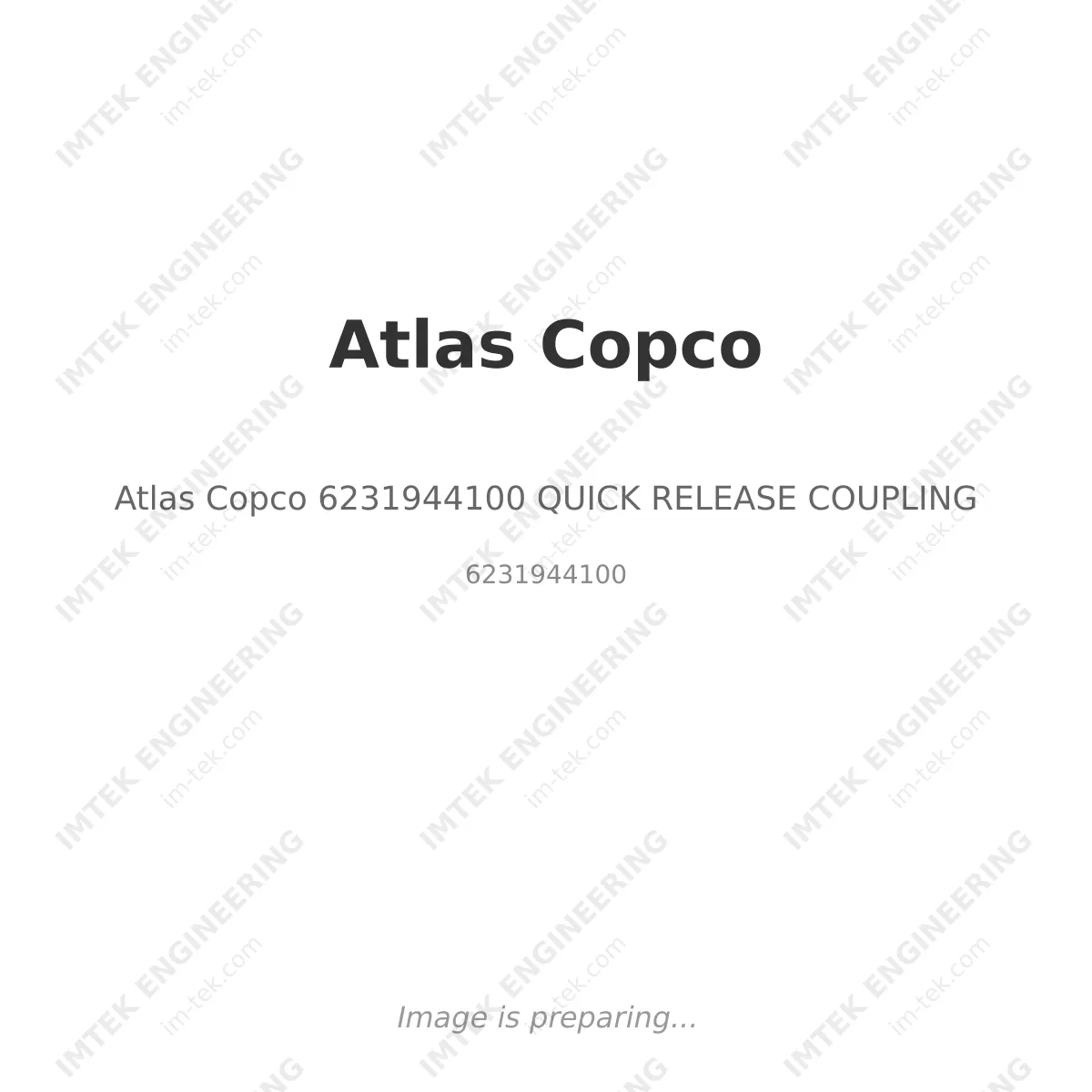 Atlas Copco Atlas Copco 6231944100 QUICK RELEASE COUPLING - 6231944100