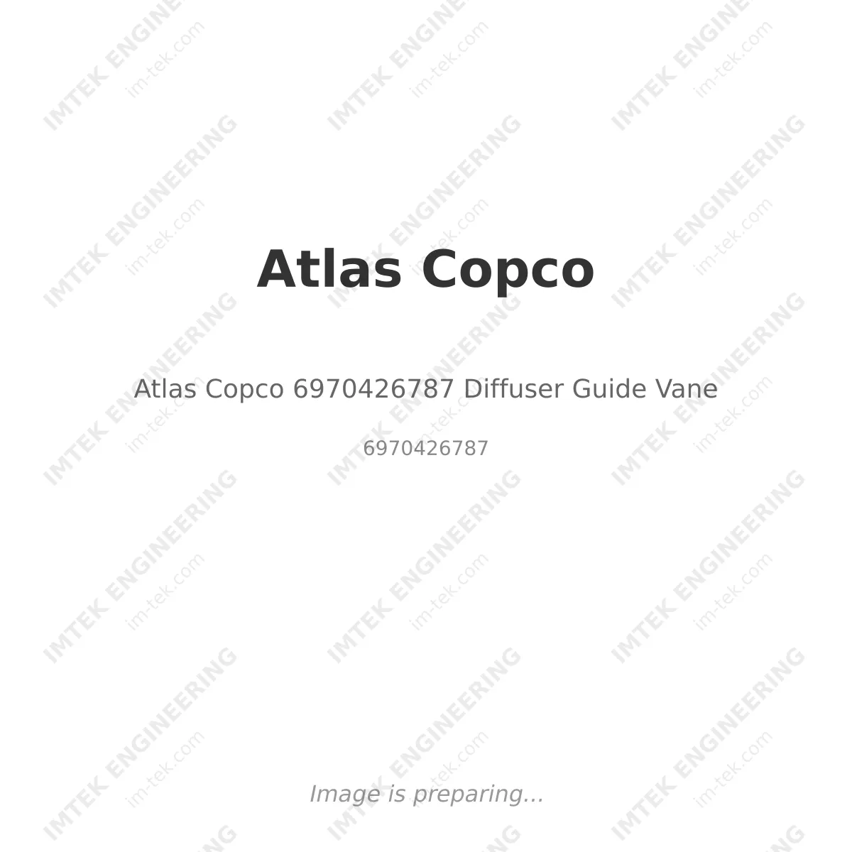 Atlas Copco Atlas Copco 6970426787 Diffuser Guide Vane - 6970426787