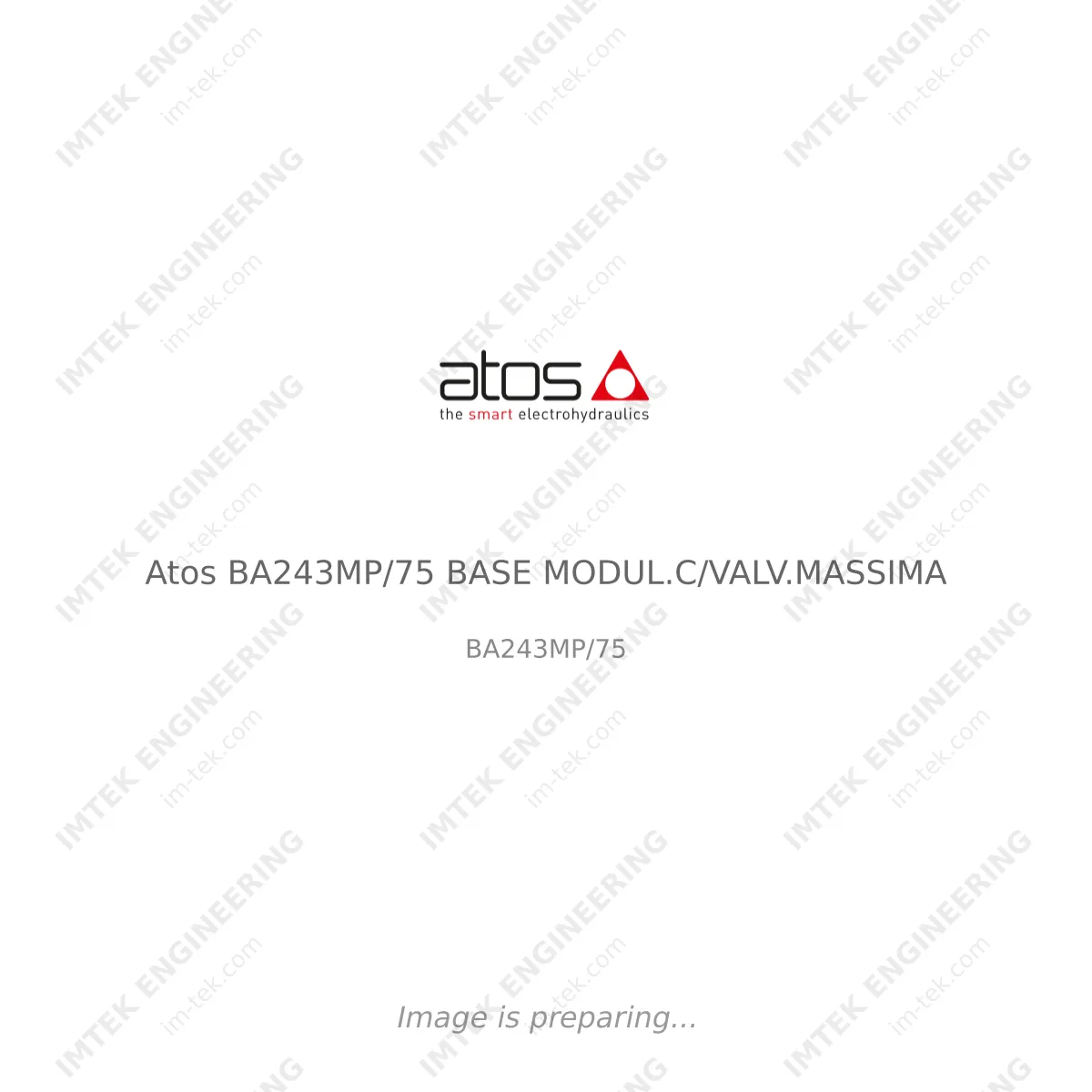 Atos Atos BA243MP/75 BASE MODUL.C/VALV.MASSIMA - BA243MP/75