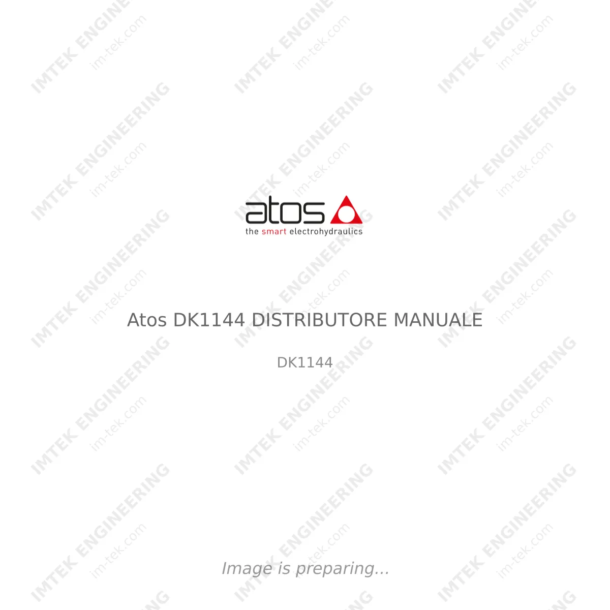 Atos Atos DK1144 DISTRIBUTORE MANUALE - DK1144