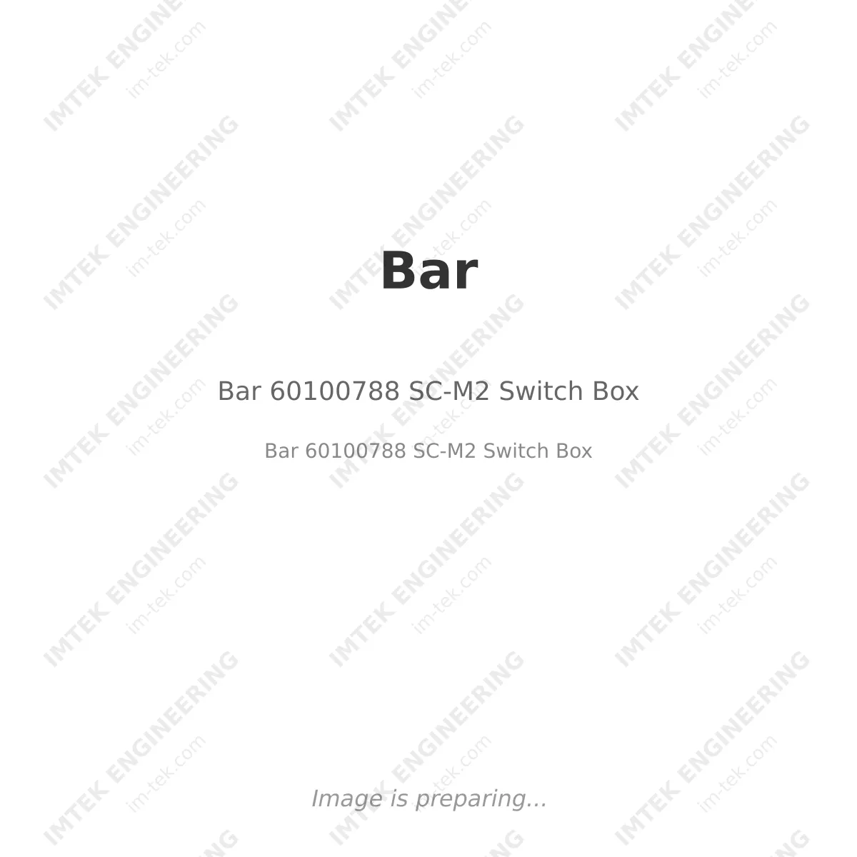 Bar Bar 60100788 SC-M2 Switch Box - Bar 60100788 SC-M2  Switch Box