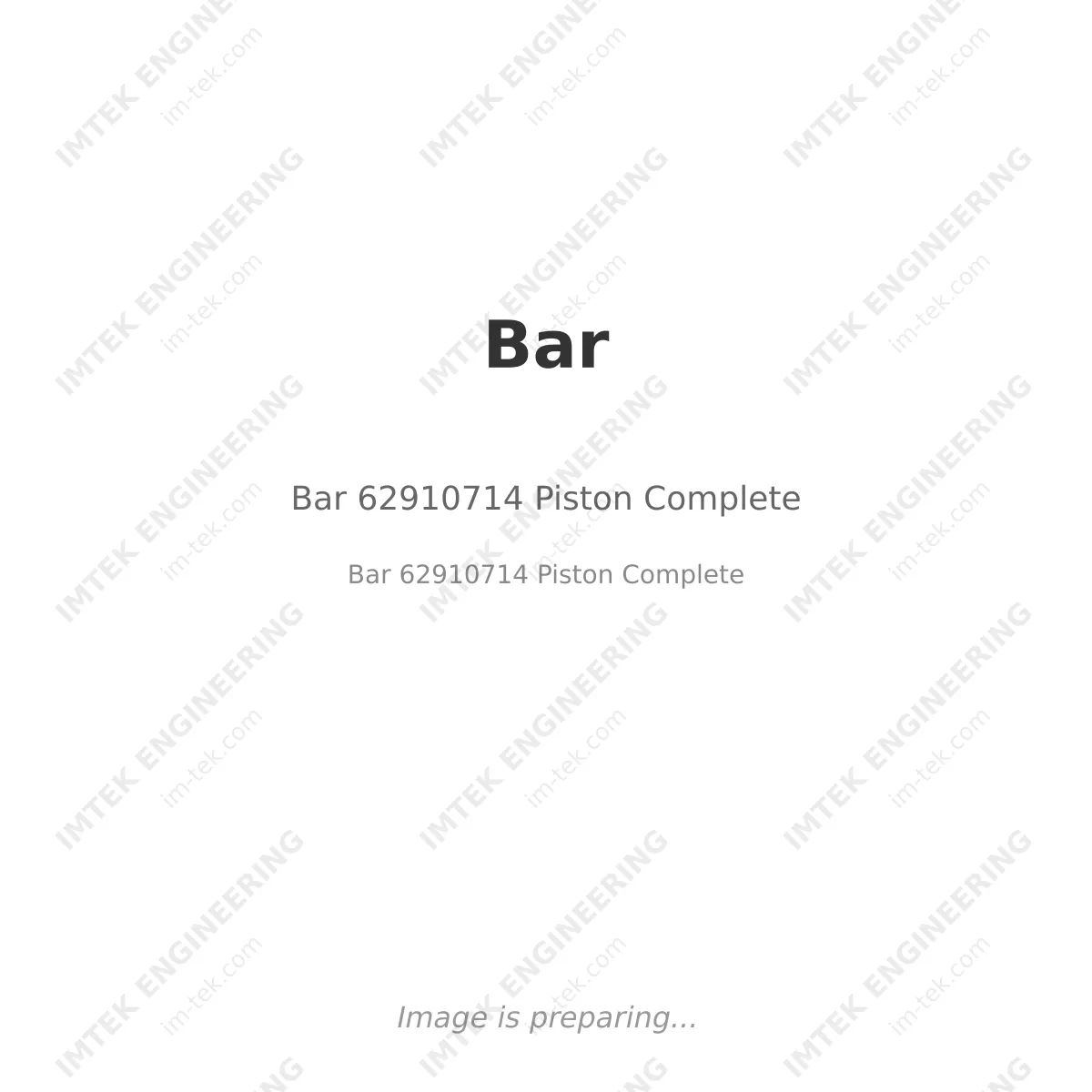 Bar Bar 62910714 Piston Complete - Bar 62910714 Piston Complete