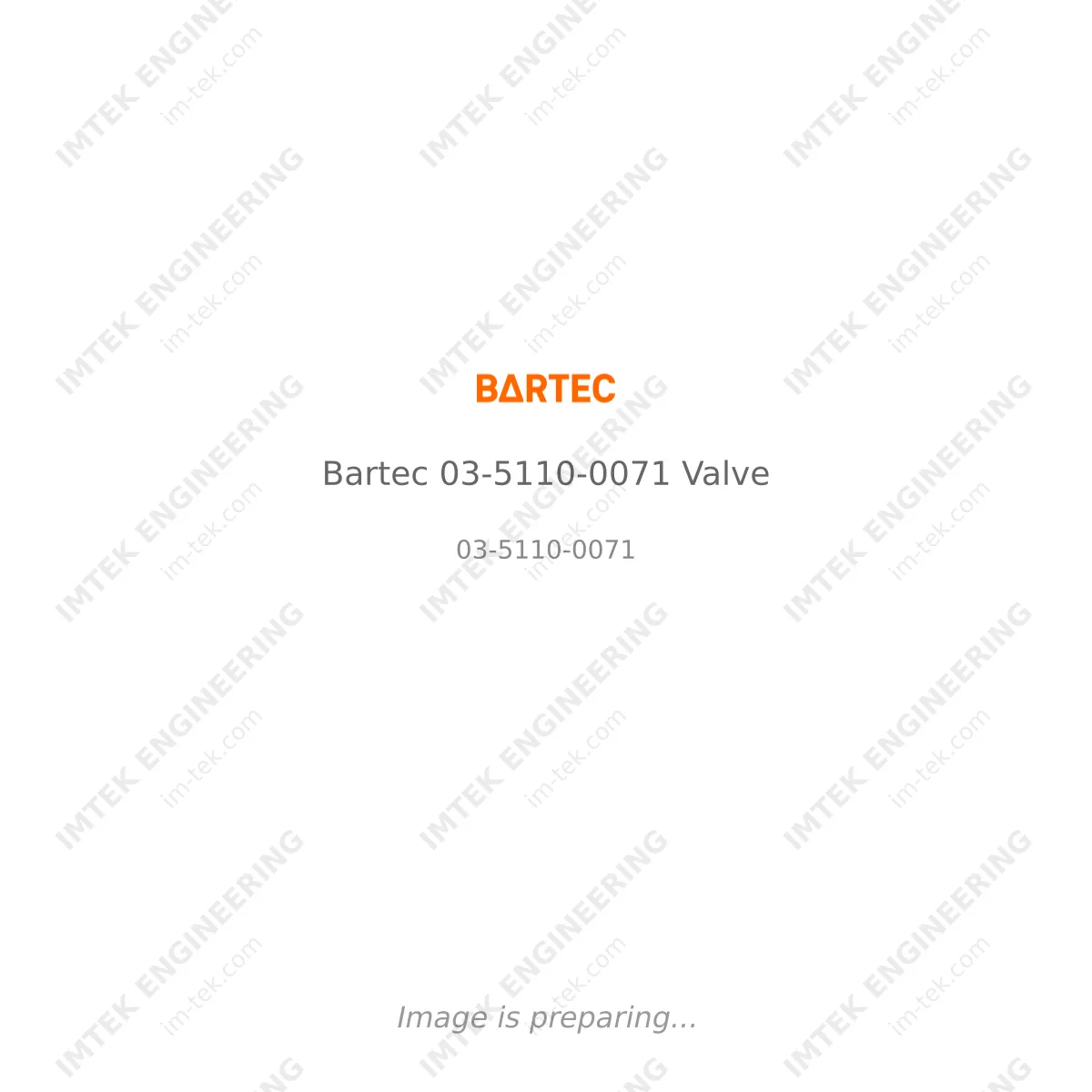 Bartec Bartec 03-5110-0071 Valve - 03-5110-0071