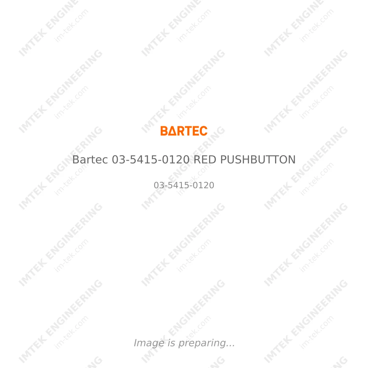 Bartec Bartec 03-5415-0120 RED PUSHBUTTON - 03-5415-0120