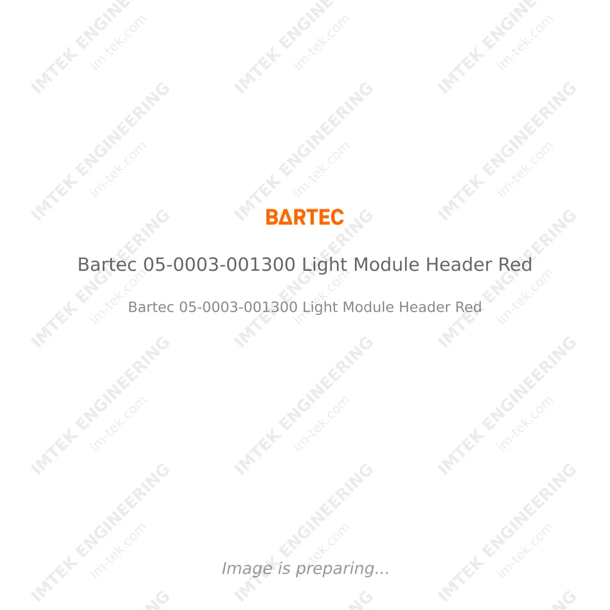 Bartec Bartec 05-0003-001300 Light Module Header Red - Bartec 05-0003-001300 Light Module Header Red