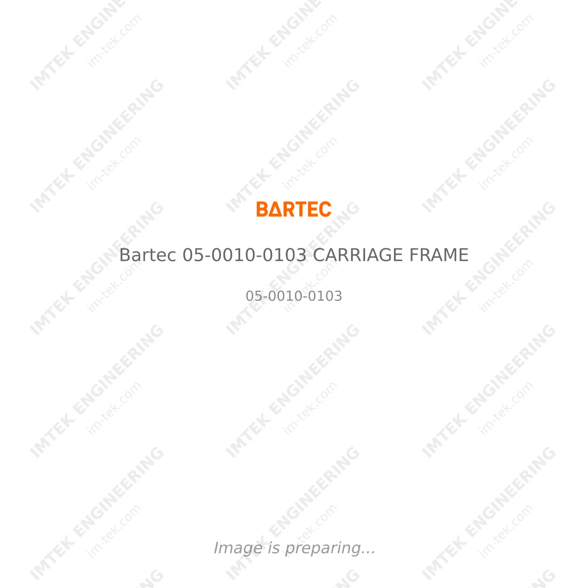 Bartec Bartec 05-0010-0103 CARRIAGE FRAME - 05-0010-0103