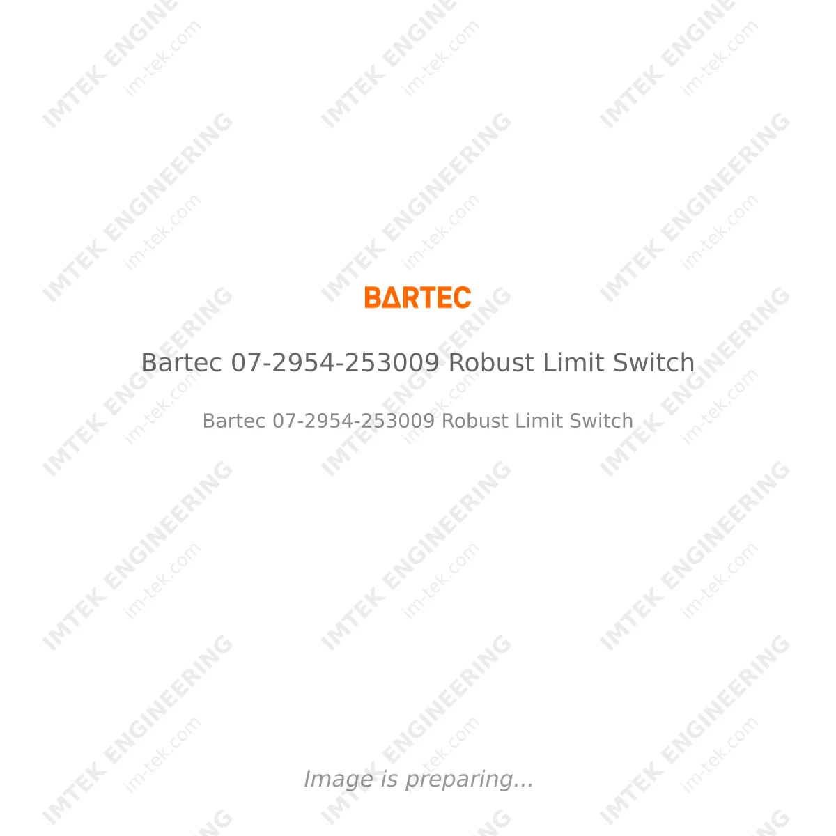 Bartec Bartec 07-2954-253009 Robust Limit Switch - Bartec 07-2954-253009 Robust Limit Switch