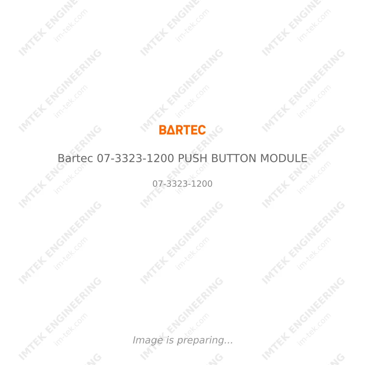 Bartec Bartec 07-3323-1200 PUSH BUTTON MODULE - 07-3323-1200