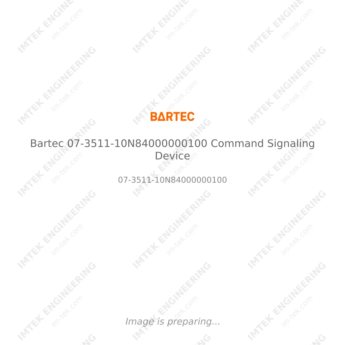 Bartec Bartec 07-3511-10N84000000100 Command Signaling Device - 07-3511-10N84000000100