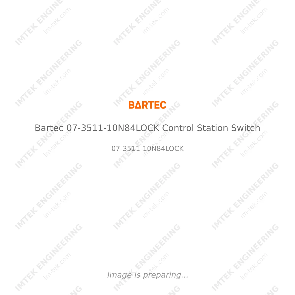 Bartec Bartec 07-3511-10N84LOCK Control Station Switch - 07-3511-10N84LOCK