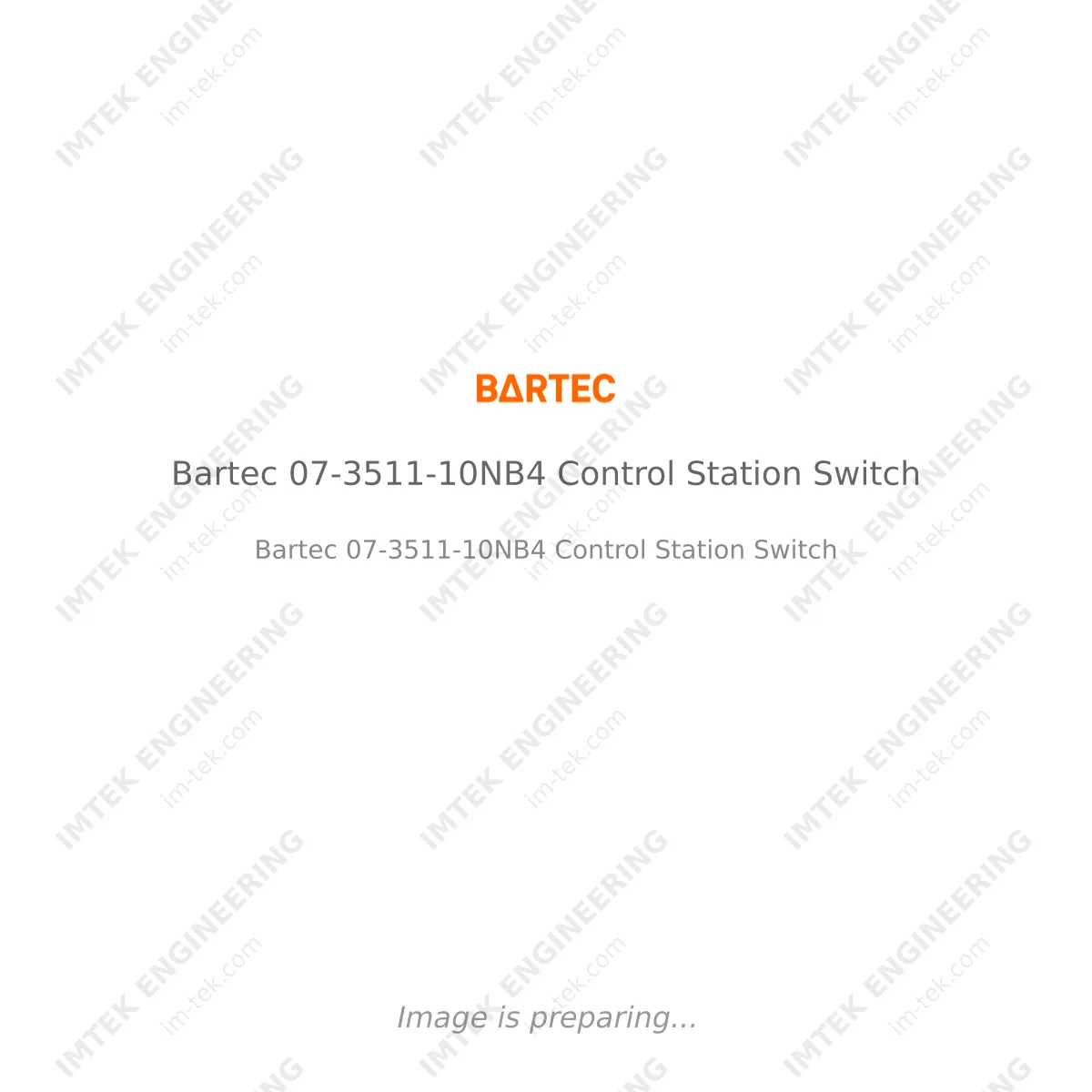 Bartec Bartec 07-3511-10NB4 Control Station Switch - Bartec 07-3511-10NB4   Control Station Switch